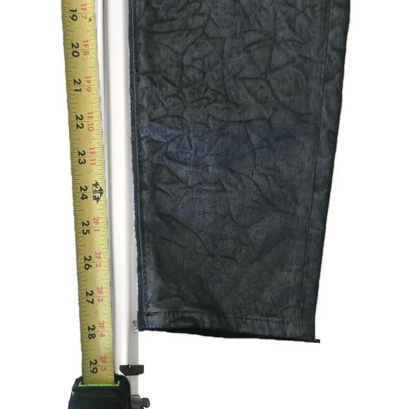 AG Adriano Goldschmied Coated Skinny Women's Pants Black Metallic Size 27 x 28 - Picture 5 of 9